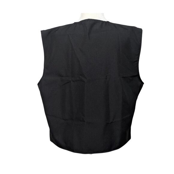 Ribcage Bones Vest Black White Button Adult Halloween Costume One Size XXL - Picture 6 of 7
